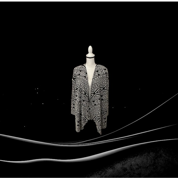 EUC! AMERICAN EAGLE OUTFITTERS AZTEC WATERFALL OPEN FRONT SWEATER - Picture 3 of 7